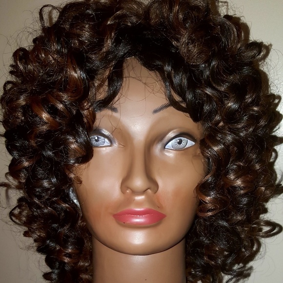 Other - New Hand-made Human Hair Mix wig color 1b/30